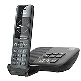 Gigaset Comfort 520HX & Box 200A – DECT-Mobilteil mit Ladeschale – Elegantes Schnurloses Telefon Beste Audioqualität mit Freisprechfunktion - DECT-Basis unterstützt 6 Mobilteile, schw