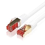 JuicEBitz CAT6 Ethernet-Kabel, 15 m, RJ45-Kabel, Hochgeschwindigkeitspatchkabel, doppelt geschirmtes Netzwerkkabel mit LSZH Jacke, Gigabit-LAN-Kabel für Arbeit, Gaming & Streaming, 15 m lang