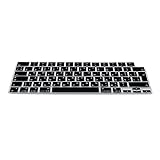 kwmobile Silikon Tastaturschutz für Apple MacBook Air 15 2023 M2 (A2941) - QWERTY Russisch Keyboard Cover Abdeckung - Schw