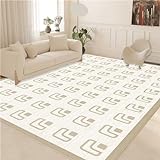 AU-SHTANG Teppich Schlafzimmer Grauer Teppich, pflegeleicht, waschbar, moderner und pflegeleichter Teppicharea Rug,grau,60x90