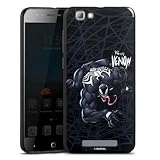 DeinDesign Silikon Hülle kompatibel mit ZTE Blade A612 Case schwarz Handyhülle Marvel Venom Spider-M