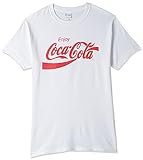 Coca-Cola Herren T-Shirt Eighties Coke Kurzarm, Weiß, Groß