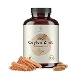 BIONUTRA® Ceylon Zimt Kapseln Bio (270 x 600 mg), deutsche Herstellung, 4-Monatspackung, rückstandskontrolliert, vegan, laktose- & glutenfrei, hochdosiert, Bio-Qualität ohne Z