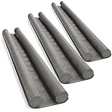 COM-FOUR® 3X Zugluftstopper für die Tür - Türbodendichtung - Luftzugstopper mit Doppeldichtung - Schutz vor Luftzug und Lärm - 86