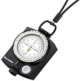ALLmeter Kompass Outdoor Wasserdicht IP54 Compass Klein mit Tragetasche Anleitung für Camping Jagd Wandern Geologie Ak