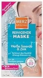 Merz Spezial Reinigende Maske – Gesichtsmaske mit weißer Tonerde, Zink und Hyaluronsäure – Verfeinert das Hautbild, beugt Mitessern vor – 1 x 14
