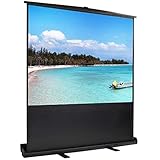 Todeco Beamer Leinwand 80 Zoll 4:3, Mobile Business und Heimkino Beamer, Tragbar Projektor Leinwand, Bodenprojektor Bildschirm, 163 x 123 cm, Keine Montag