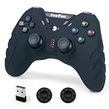 VooFun PC Controller, Wireless PS3 Controller PC Gamepad mit Dual-Vibration, Gaming Controller für PC Windows 11/10/8/7, PS3, Steam, Android TV, TV Box, Raspberry Pi, Schw