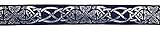10m Keltische Borte Webband 35mm breit Farbe: Blau-Silber ET-35030-b