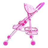 Garneck Trolley- Puppe Falten klein faltbar Dolly vorgeben Korb Kinderwagen spielzeuge Kindertrolley Spielhauszubehör Stoff R
