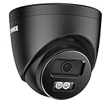 ANNKE C500 3K PoE CCTV Kamera Schwarz, Wired IP Überwachungskamera aussen mit Scheinwerfer, Farb-Nachtsicht, Personen-/Fahrzeug-/Tiererkennung, unterstützt Micro-SD-Kartensteckplatz, IP67