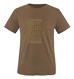 Comedy Shirts - DER BASS MUSS Ficken - Herren T-Shirt - Braun/Hellbraun Gr. L