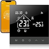 Beok Thermostat Heizung Digital, Smart Raumthermostat 16A Elektrische Fußbodenheizung Thermostat Fussbodenheizung Wifi Touchscreen mit Externer Sensor Kompatibel mit Tuya/Google Home/Alexa TS4GWIFI-E