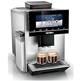 Siemens Kaffeevollautomat EQ900 TQ903D03, App-Steuerung, intuitives Full-Touch-Display, Barista-Modus, AromaBoost, Geräuschreduzierung, Premiummahlwerk, automatische Dampfreinigung, 1500 W,