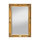 Rococo by Casa Chic - Goldener Shabby Chic Wandspiegel - 90 x 60 cm - Handgefertigter Spiegel - Barock - Groß - Massivholz - Antik G