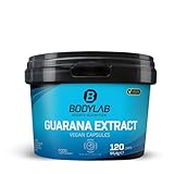 Bodylab24 Guarana Extract Vegan Capsules 120 Kapseln, mit 500mg Guarana-Extrakt je Kapsel, koffeinhaltig, enthält 100mg Koffein pro Tagesdosis, 100% veg