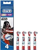 Oral-B Kids Star Wars Aufsteckbürsten für elektrische Zahnbürste, Mehrfarbig, 4 Stück