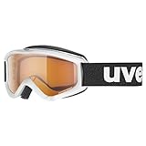 uvex speedy pro - Skibrille für Kinder - konstrastverstärkend - vergrößertes, beschlagfreies Sichtfeld - white/laserg