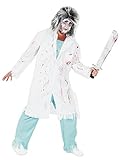 Foxxeo Blutverschmiertes Zombie Arzt Kostüm für Herren zu Halloween Chirurg Fasching Karneval Größe L