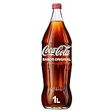 Coca Cola 1 Liter in der gebrandeten Glasflasche im Retro Style limited Edition Glas Flasche Cok