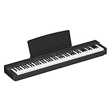 Yamaha P-225 Digital Piano, Schwarz – Leichtes und tragbares Digital Piano mit der Graded-Hammer-Compact-Tastatur mit 88 gewichtetet Tasten und 24 Instrumentenkläng