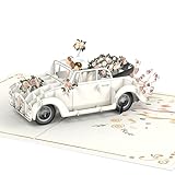 papercrush® Pop-Up Karte Hochzeitsauto Frau & Frau [NEU!] - 3D Hochzeitskarte für lesbisches Paar, Edle Glückwunschkarte zur Hochzeit von 2 Frauen, Hochzeitsgeschenk oder Geldgeschenk für Frauenp