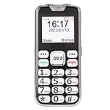 2G-Handy für Senioren, Große Tasten, Große Schriftarten, Entsperrtes Telefon mit Lauter Lautstärke, Taschenlampe, SOS, Wecker, Kalender, MP3-MP4-Player, (EU-Stecker)