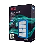 AEG AFS1W Allergy Plus Filter (Ideal für Allergiker, Filterwirkung mehr als 99%, saubere Luft, waschbar, leicht einzubauen, passend für über 80 Staubsauger-Baureihen, universell, passgenau) blau/weiß