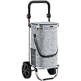 MONZANA® 3in1 Einkaufstrolley 56L bis 40 kg klappbar abnehmbare Tasche Handwagen Einkaufswagen Einkaufshilfe Roller G