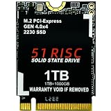 51RISC M.2 2230 1TB SSD, NVMe 1.4 PCIe Gen4 x4 bis zu 5.000/4.000 MB/s (R&W) Internes Solid State Drive für Steam Deck, ROG Ally, Surface, Laptop, Desktop