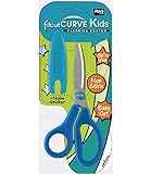 Plus Japan Fitcut Curve Scheren für Kinder, fluoreszierend, 145 mm, Blau, 5 Stück