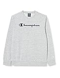 Champion Kinder und Jugendliche Legacy American Classics Ultra Light Powerblend Terry Logo Crewneck Sweatshirt, Grau, 11-12 J