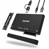 Alxum M.2 NVME Gehäuse und SATA USB Adapter mit Offline Klon,USB 3.2 Typ C 10Gbps M.2 to SATA Festplatten Adapter Konverter Unterstützt sowohl für M.2 PCIe/Nvme SSDs und AHCI SATA SSDs & HDD