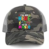 Baseballmütze 'I Am Just Here for The Music Dad Hats for Women Graphic Nylon Mesh Adjustable, camouflage, O