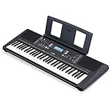 Yamaha PSR-E373 Keyboard, schwarz – Tragbares Digital Keyboard für Anfänger – 61 Tasten & verschiedene Musikstile – Mit Voucher für 2 persönliche Online Lessons an der Yamaha Music S