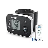 OMRON RS3 Intelli IT Handgelenk-Blutdruckmessgerät, klinisch validiert, mit kostenloser Smartphone App für iOS/Android, 13,5 – 21,5 cm Manschette, Manschettensitzkontrolle und 30 Speicherp
