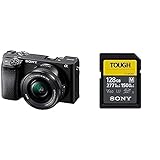 Sony Alpha 6400 | APS-C Spiegellose Kamera mit 16-50mm f/3.5-5.6 Power-Zoom-Objektiv (Schneller 0,02s Autofokus, neigbares Display für Vlogging) + Speicherk