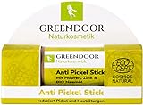 GREENDOOR Anti Pickel Stick 10g | Akut Hilfe bei Pickeln und Hautrötungen | mit Bio Neemöl, hilft schnell | praktisch für unterwegs, natürliche Hochleistungsformel gegen unreine Haut, Natur p