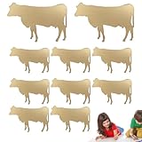 Tiere aus Holz zum Bemalen, Tiere aus Holz zum Basteln, 10 x Tiere aus Holz für Malerei, Handwerk, Malschablonen, Kunstklassen, Blanko-Z
