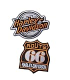 SUMA SHOP Set mit 2 Harley-Davidson-Patches zum Aufbügeln, Replik