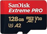 SanDisk Extreme PRO microSDXC UHS-I Speicherkarte 128 GB + Adapter & RescuePRO Deluxe (Für Smartphones, Actionkameras oder Drohnen, A2, Class 10, V30, U3, 200 MB/s Übertragung)