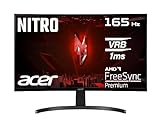 Acer Nitro ED273P Gaming Monitor 27 Zoll (69 cm Bildschirm) Full HD, 165Hz, 1ms (VRB), HDMI 2.0, HDMI 1.4, DP 1.2, Curved, FreeSync Premium, UM.HE3EE.P14, schw