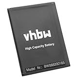 vhbw Akku kompatibel mit Wiko Robby, Harry, Lenny 4, Lenny 4 Plus Handy Smartphone Telefon (2500 mAh, 3,8 V, Li-Ion)