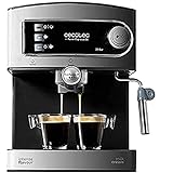 Cecotec Cumbia Power Espresso 20 Barista Aromax Kaffeemaschine. Leistung 2900 W, 2 Heizsysteme, 20-bar-Druckpumpe, Manometer, Doppelauslassfilterhalter und 2 Filter (Basic)