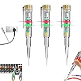 TRITAM 3Pcs 24-250V Elektriker Circuit Tester Pen, Responsive Electrical Tester Pen, mit LED-Anzeigeleuchte W