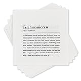 Papier Servietten: Tischmanieren Definition - 20 Stück
