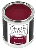 Chalk Paint Everything® Bordeaux Kreidefarbe Wasserbasis für Alle Oberflächen einfach zu verarbeiten ohne schlechten Geruch - Chalk Paint Extra Matt (250 ml)