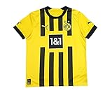 Borussia Dortmund BVB Boy's Season 2022/23 Official Home T-Shirt, Cyber Yellow, 116
