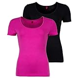 Hugo Damen Twin Rn T-Shirt, Open Pink697, XL EU
