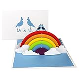 3D Hochzeitskarte „Gay Wedding Card - Pop Up Karte MR. & MR. als Einladungskarte, Geschenk, Gastgeschenk & Einladung zur schwulen H